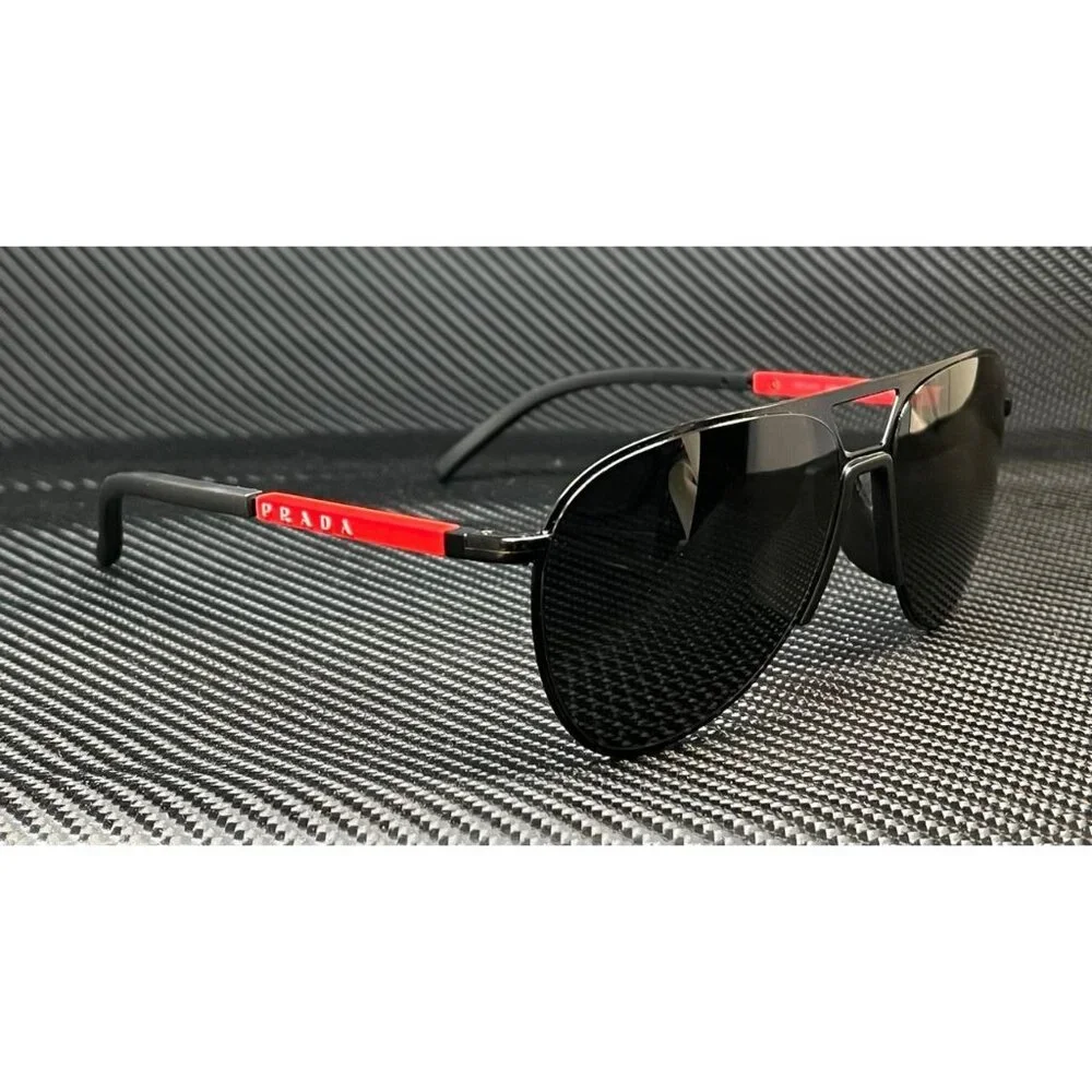 Prada Matte Black Mens 59mm Sunglasses